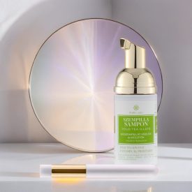 Zöld tea illatú szempillasampon haboló flakonban ecsettel - 30 ml   Zöld tea illatú szempillasampon haboló flakonban ecsettel - 30 ml