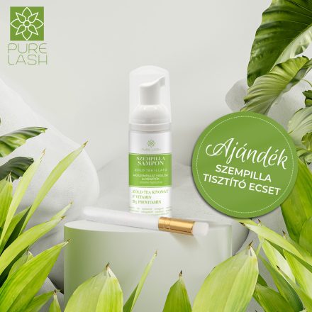 Zöld tea illatú szempillasampon haboló flakonban - 50 ml