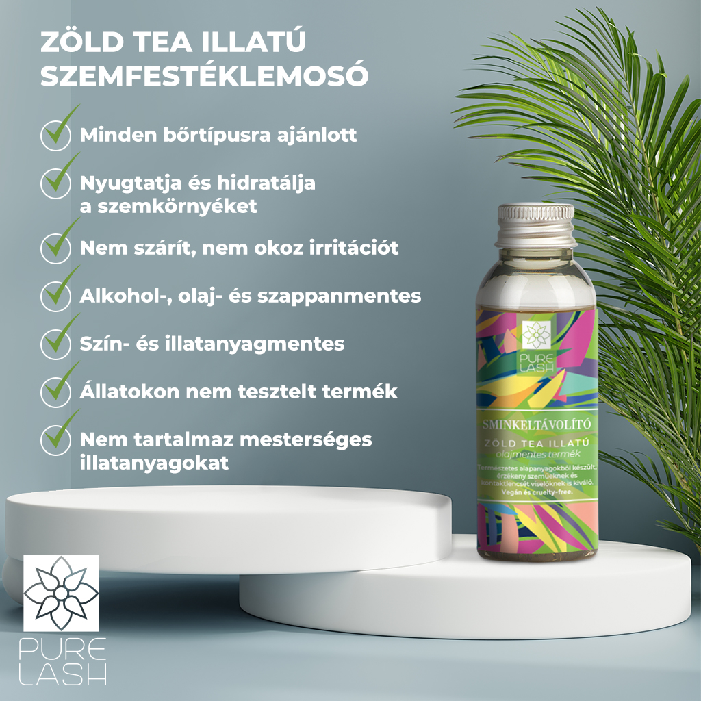 Zöld tea illatú szemfestéklemosó